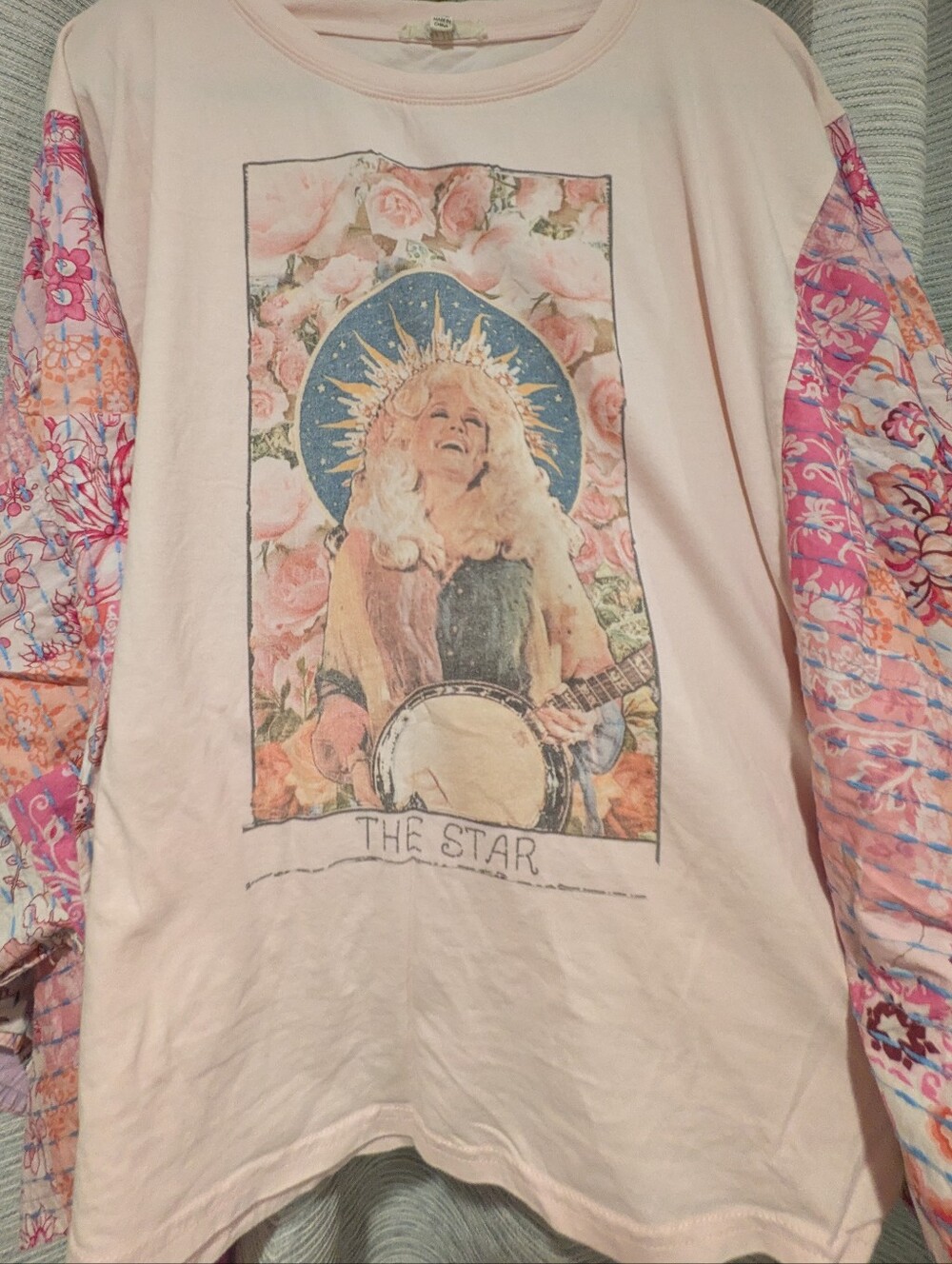 Dolly "The Star" Shirt With Kantha Sleeves - L/XL